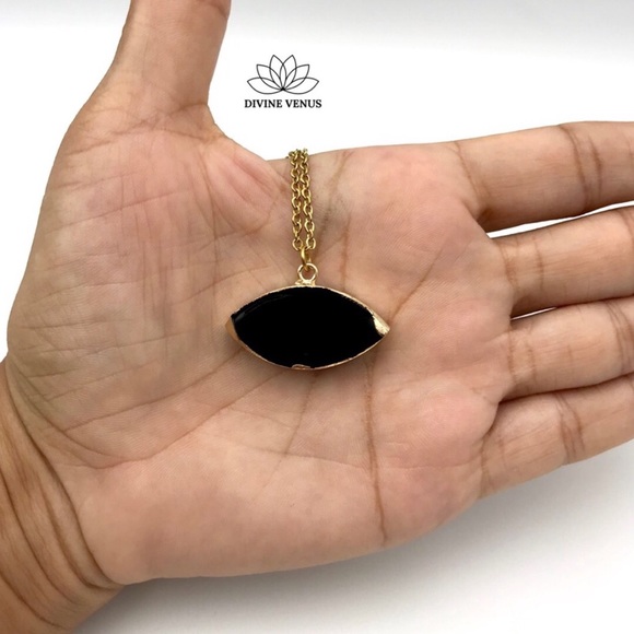 Evil Eye Druzy Necklace - Picture 7 of 8